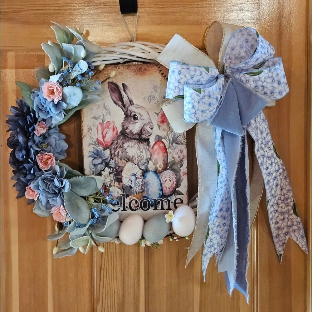 Welcome Spring Bunny Wreath